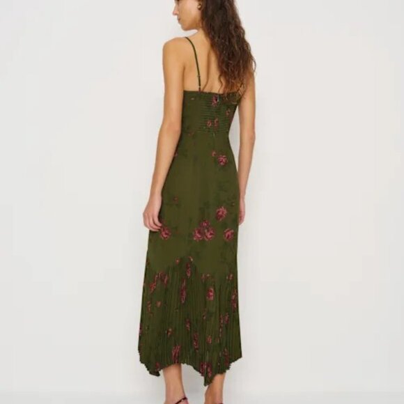Reformation Aiko Dress Green - Size 6 - Picture 4 of 4
